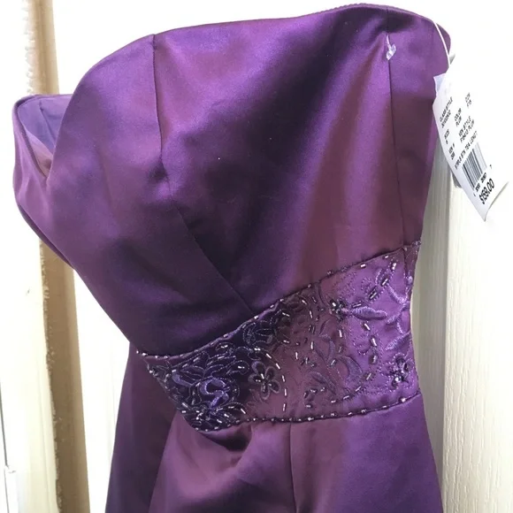 FINAL MARKDOWN Nwt David’s bridal strapless tea length dress 6 - Picture 11 of 13